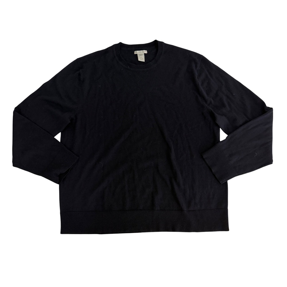 Gap Sweater Mens XL Italian Merino Wool Crewneck‎ Long Sleeve Navy Blue Preppy